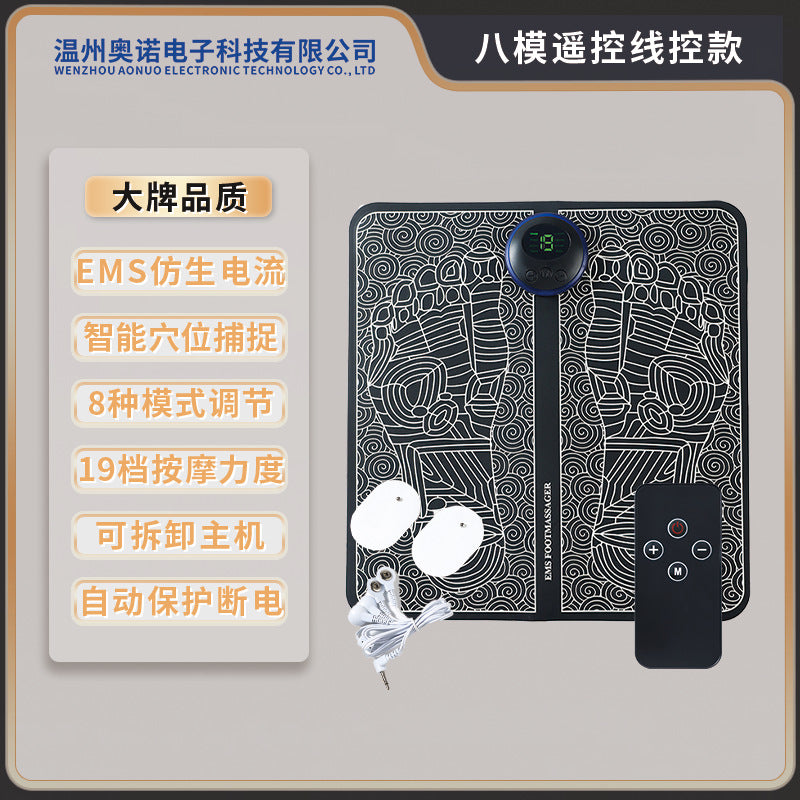 Foot Reflexology Massager Home Use EMS Pulse Massage Foot Pad USB Rechargeable Foot Massage Device Foot Therapy Massage Mat