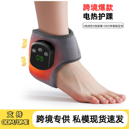 Cross-border new USB-powered heated ankle warmer with massage function, rechargeable ankle joint care foot massager