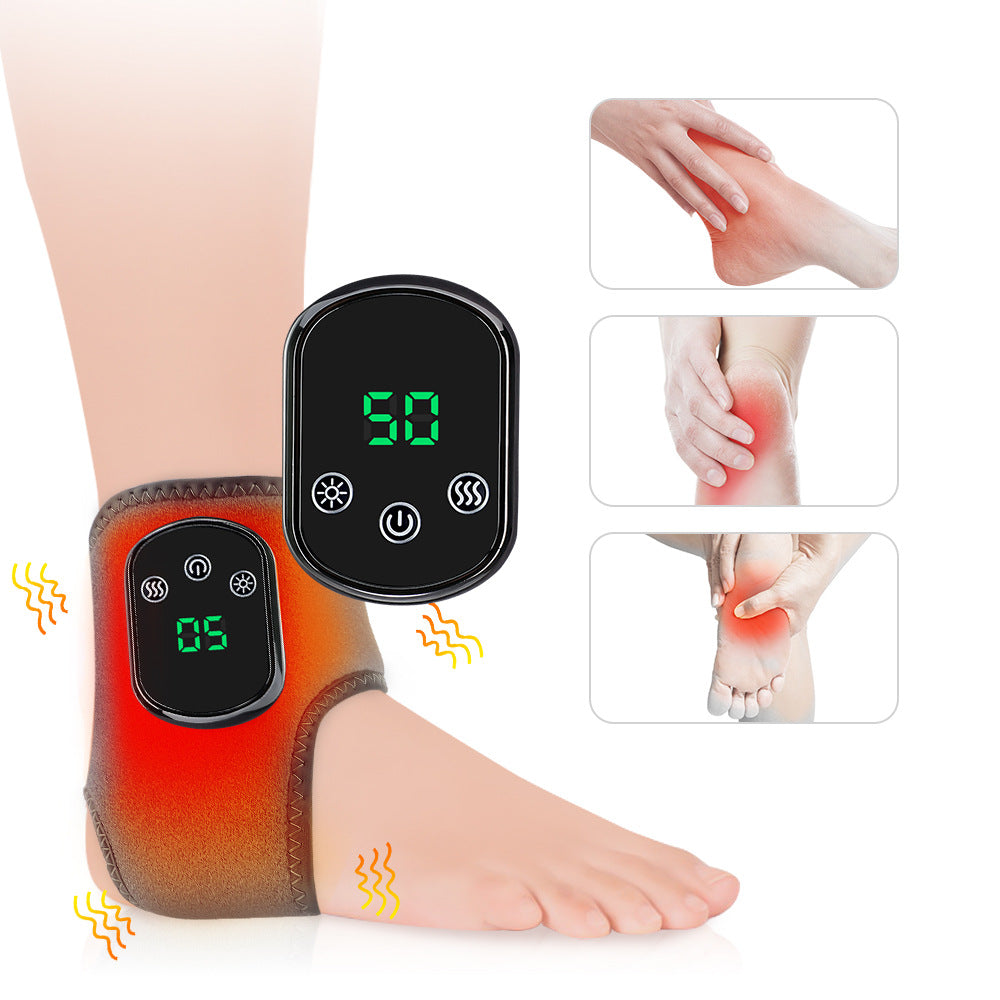 Cross-border new USB-powered heated ankle warmer with massage function, rechargeable ankle joint care foot massager