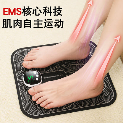 Foot Reflexology Massager Home Use EMS Pulse Massage Foot Pad USB Rechargeable Foot Massage Device Foot Therapy Massage Mat