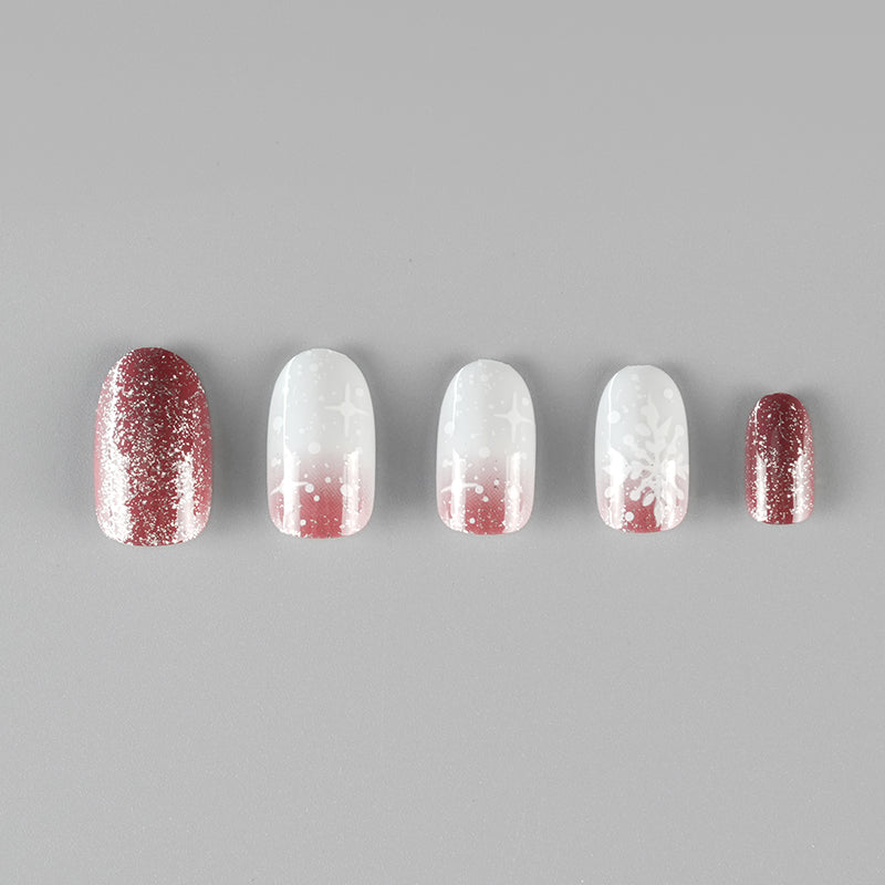 Crimson Snowflake Elegance